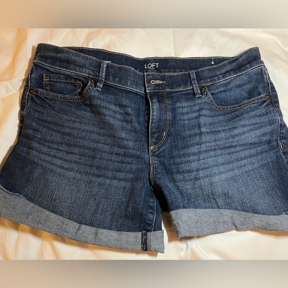 LOFT denim shorts.